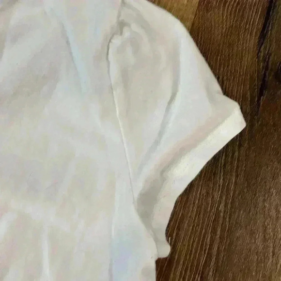 Kate Spade Tickled Pink Tee Girls size 14Y. White with pink glitter letters - Picture 9 of 11